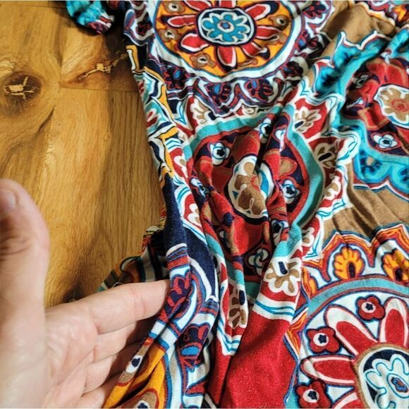 🤸‍♀️3 for 12🤸‍♂️ Paisley Short Sleeve Slip-on Pocketed Dress Small - Picture 5 of 6